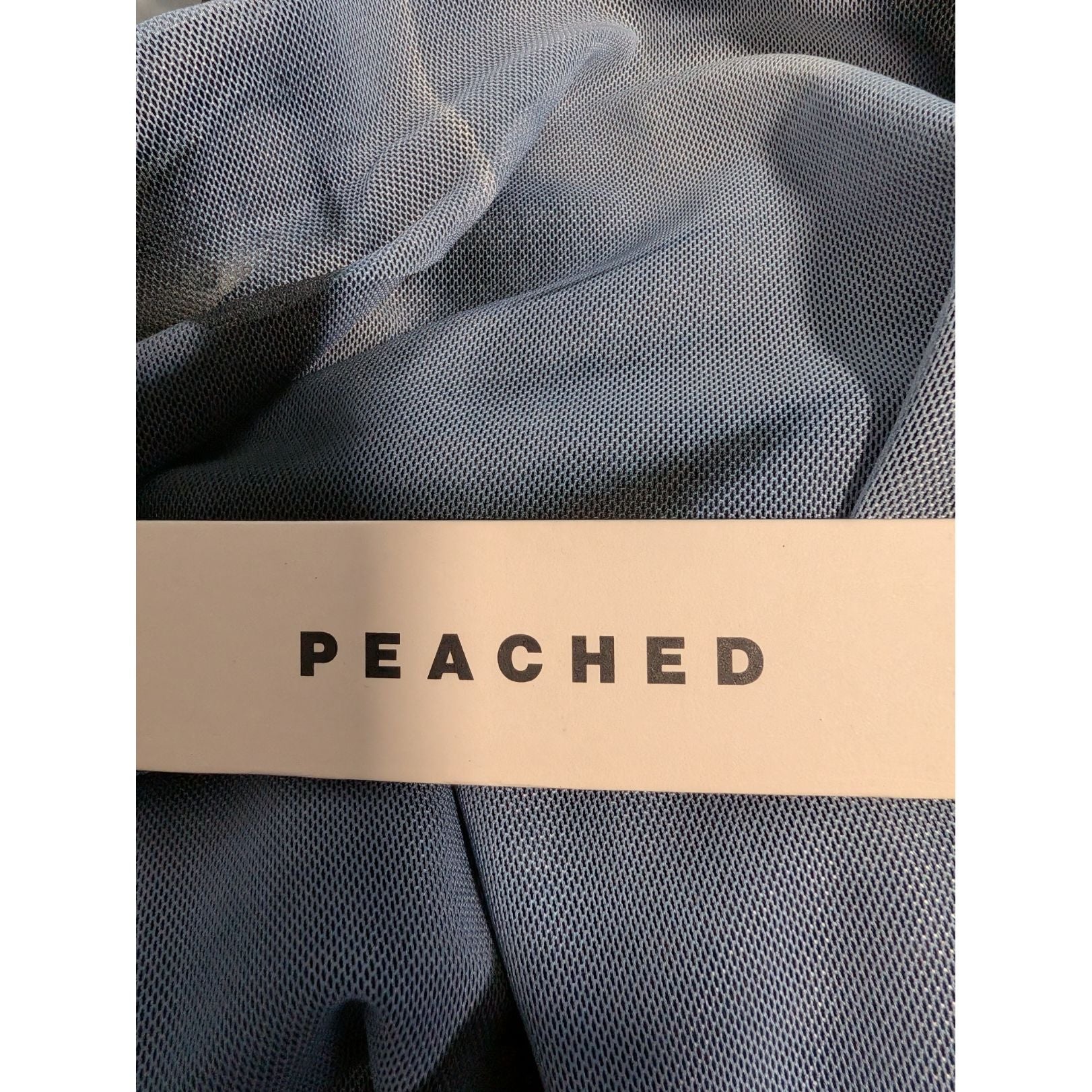 Peached Blue & Black Mesh Skirt - L
