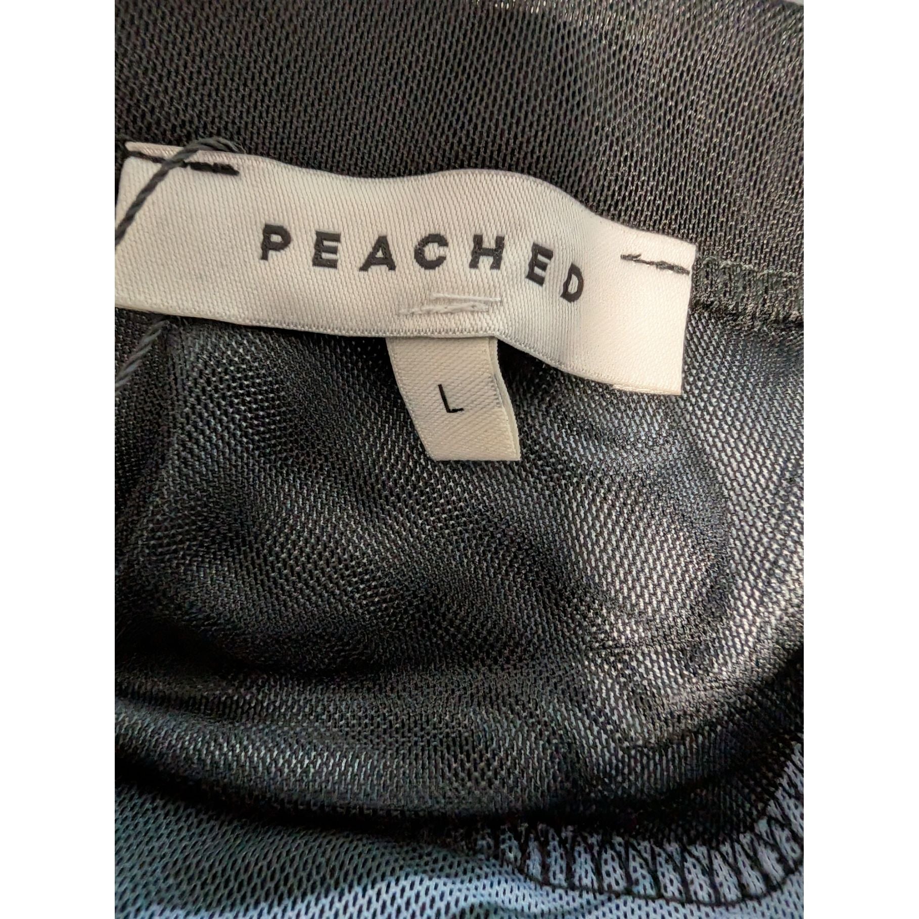 Peached Blue & Black Mesh Skirt - L