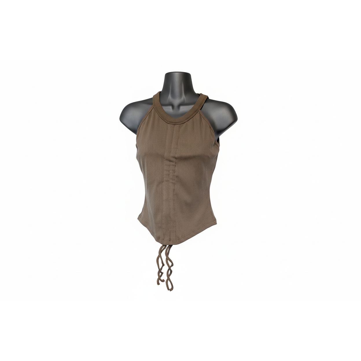 Peached Ruched Front Rib Vest - Small