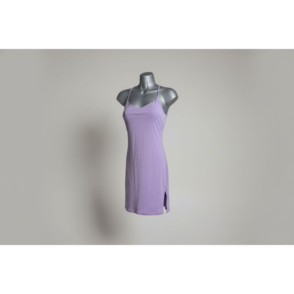 Peached Lilac Strappy Backless Mini Dress UK 10