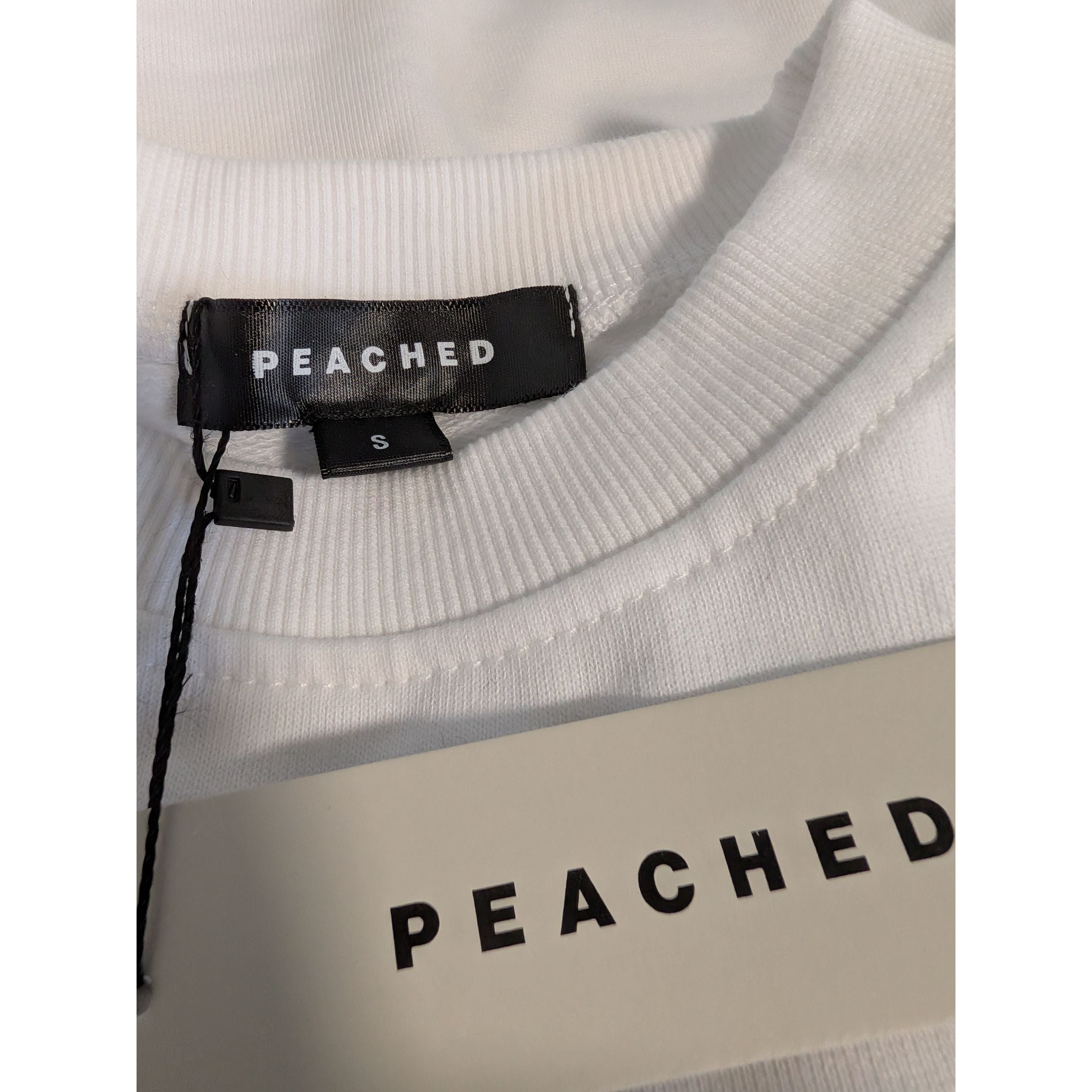 Peached Balloon Sleeve Cropped Sweat Small