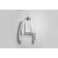 Peached Balloon Sleeve Cropped Sweat Small