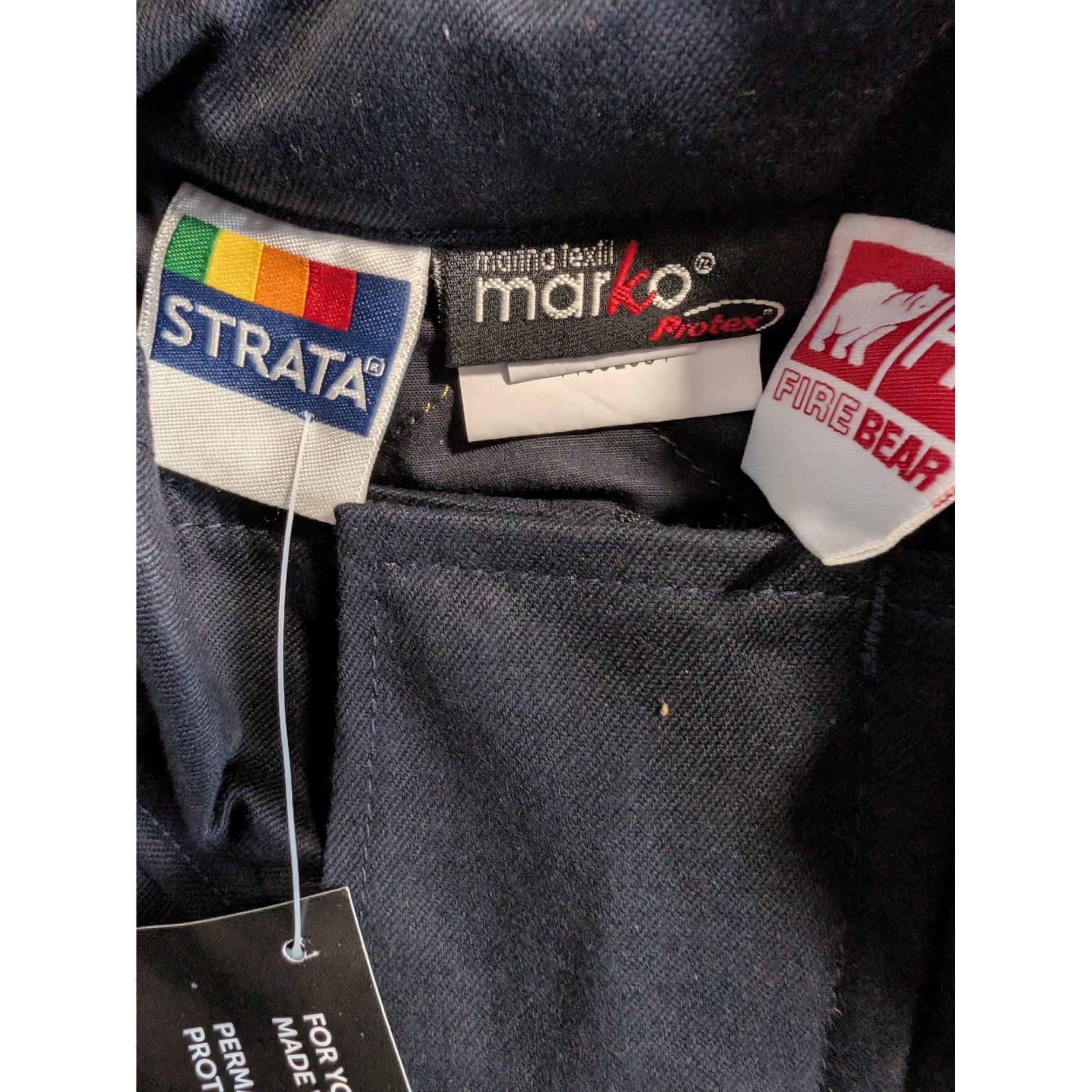 Strata Protal AT240 Flame Retardant/Anti Static Navy Padded Coverall Medium S