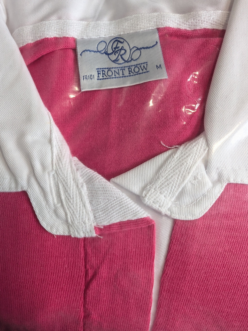 FR101 Women’s Long Sleeve Plain Rugby Shirt Bright Pink