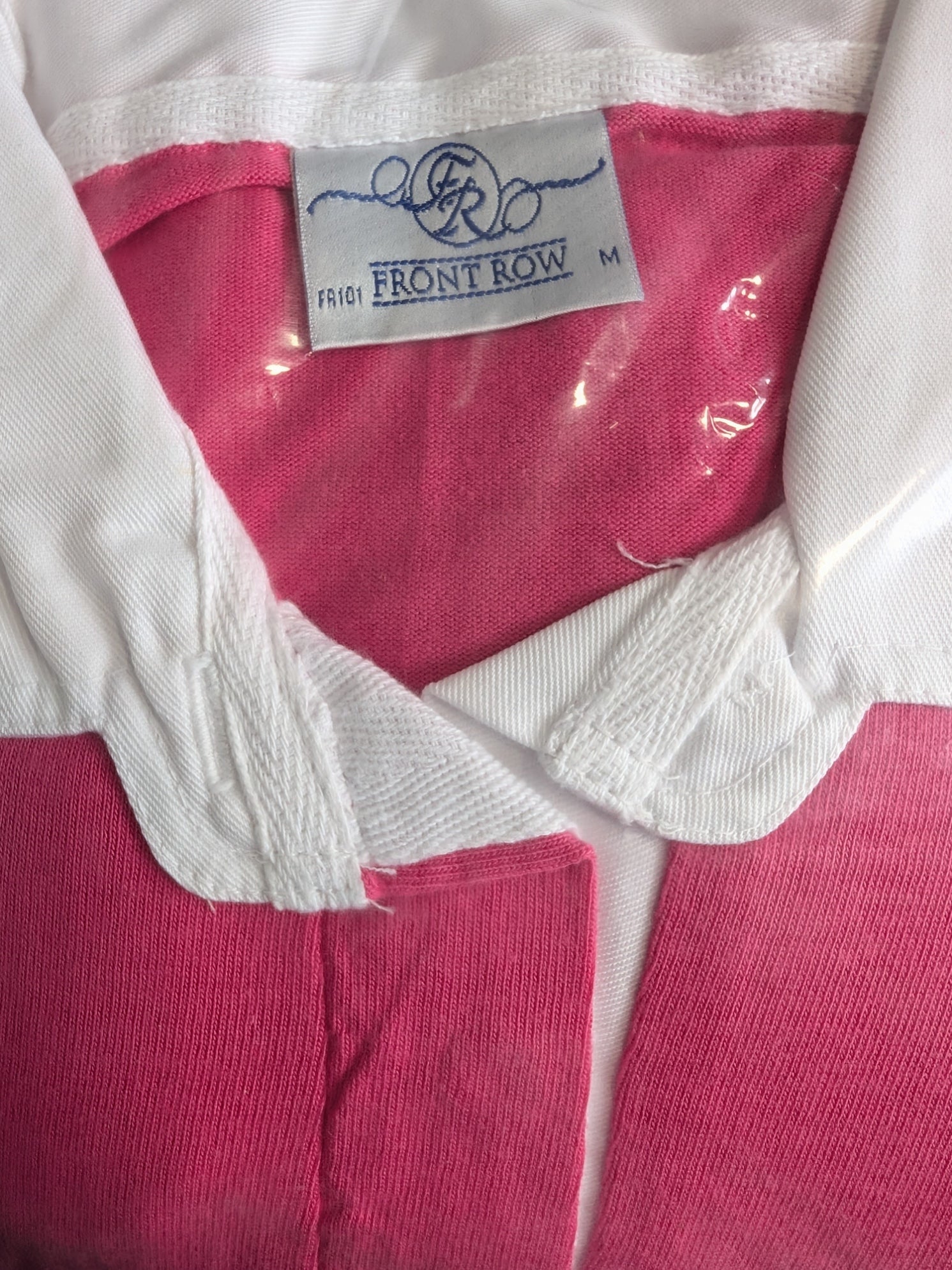 FR101 Women’s Long Sleeve Plain Rugby Shirt Bright Pink