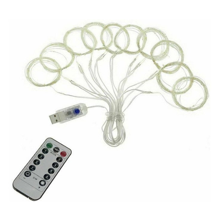 USB LED Window/Curtain Copper Wire String Lights RGB Remote Control 3M - hightectrading.com