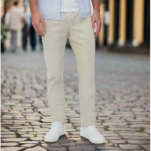 mens cream linen trousers