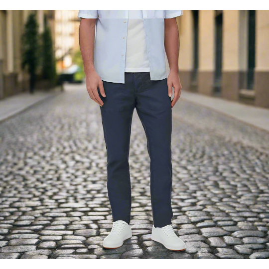 mens navy trousers