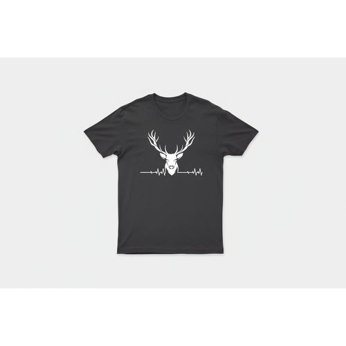 Adults Stag ECG Logo Printed T-Shirt