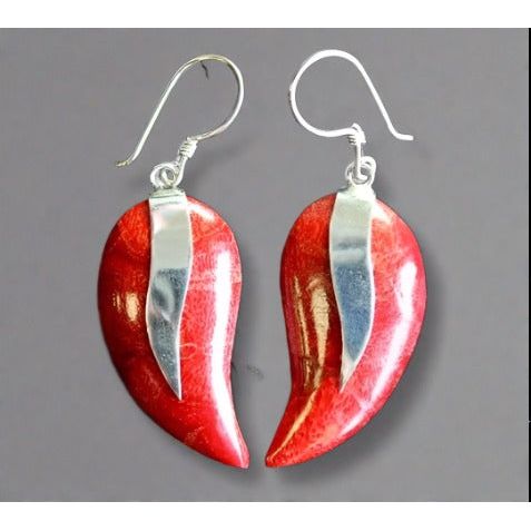 925 Silver Coral Earrings