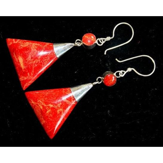 925 Silver Coral Earrings