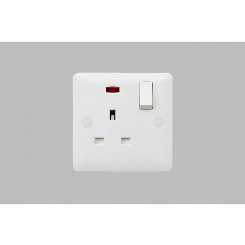 13A 1G DP Switched Socket With Neon