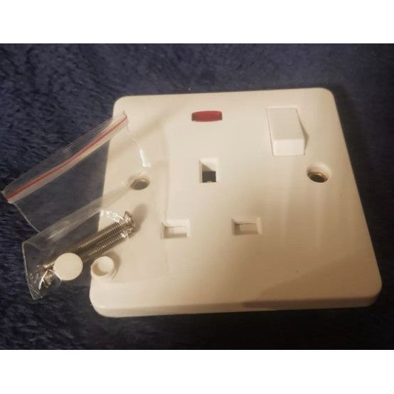 13A 1G DP Switched Socket With Neon
