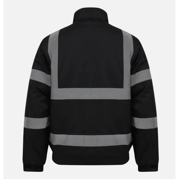 Create & Destroy Black Hi Vis Bomber Jacket