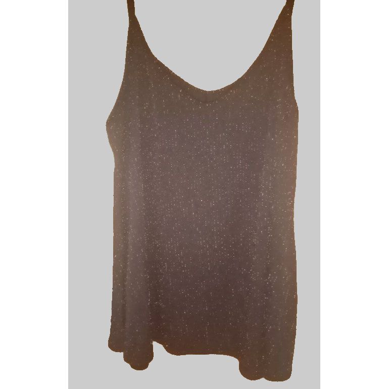 Black sparkly tank top on a wooden door