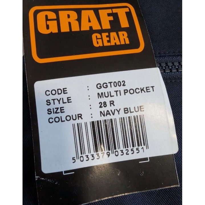 Graft Gear Combat Trousers Navy 28W Regular Leg