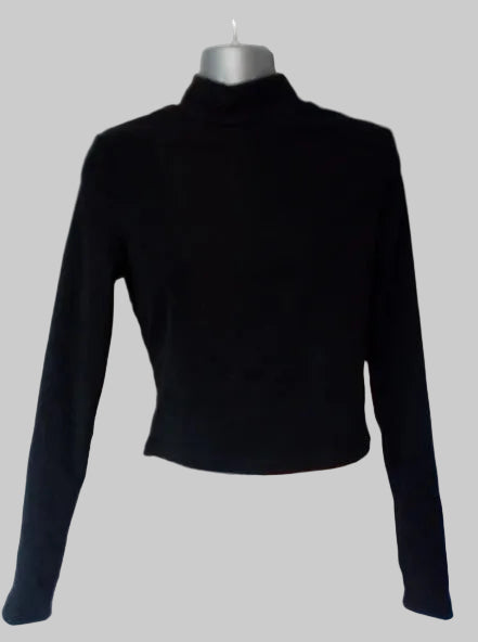 Black Polo Neck Top Medium