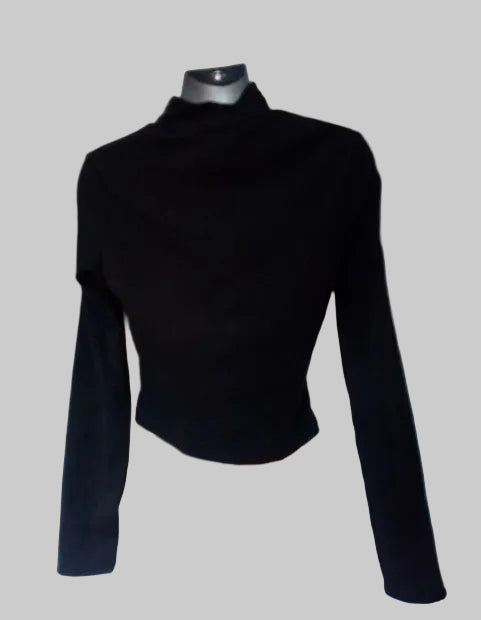 Black Polo Neck Top Medium