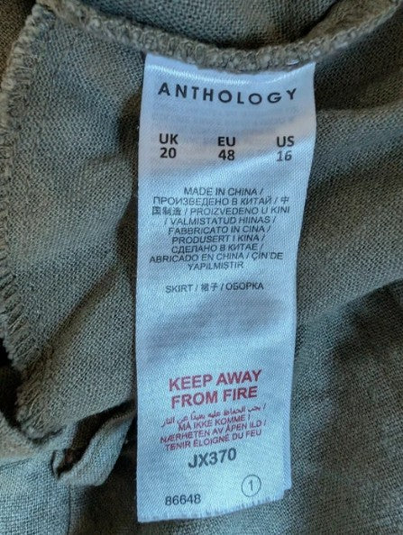 Khaki Anthology Skirt UK20