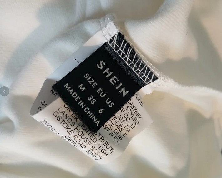 Off White Polo Neck Top Medium