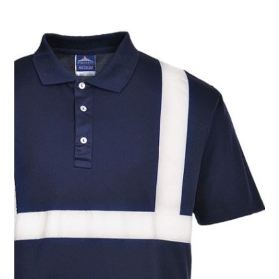 Navy Blue Hi Vis polo shirt Portwest F477 - 4XL