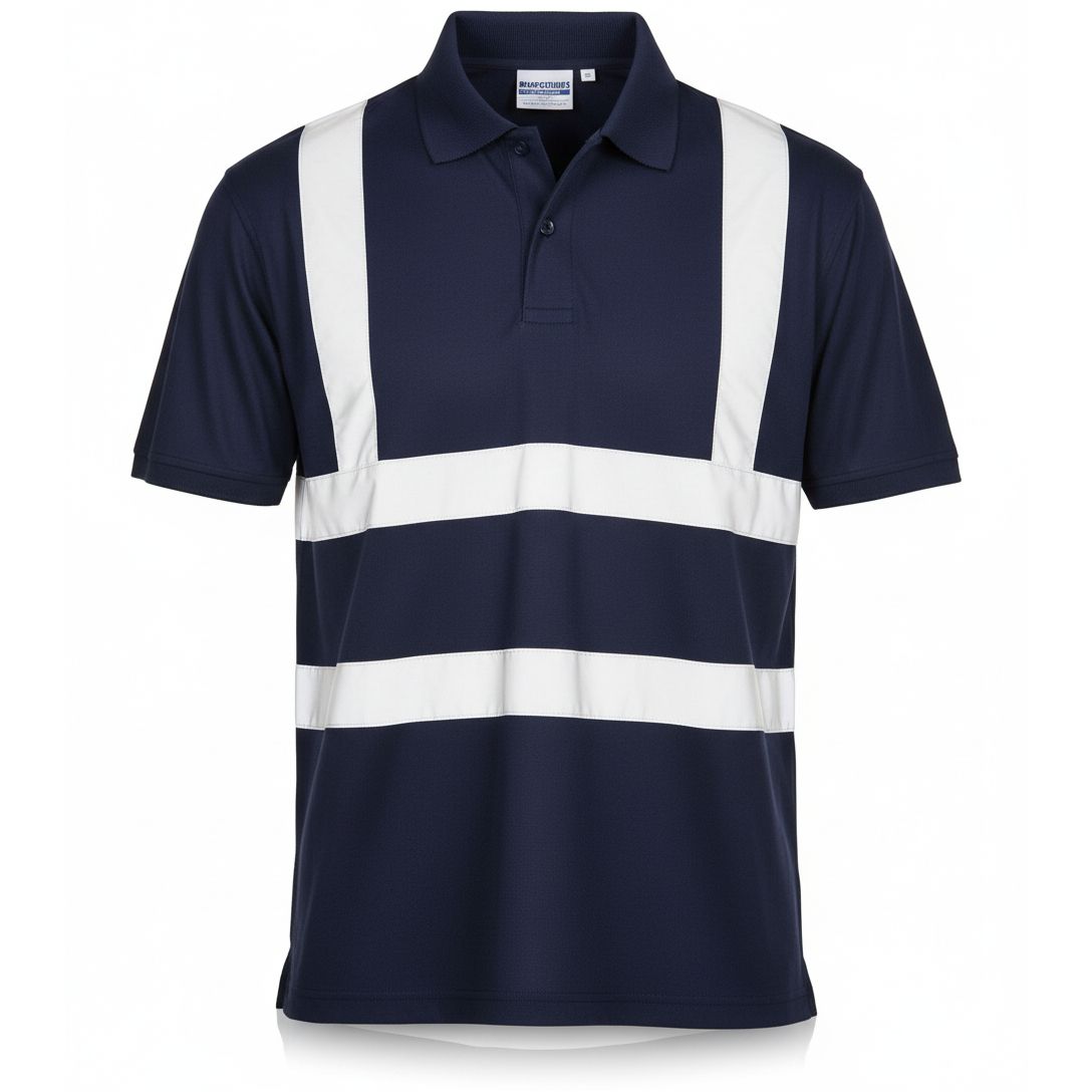 Navy Blue Hi Vis polo shirt Portwest F477 - 4XL