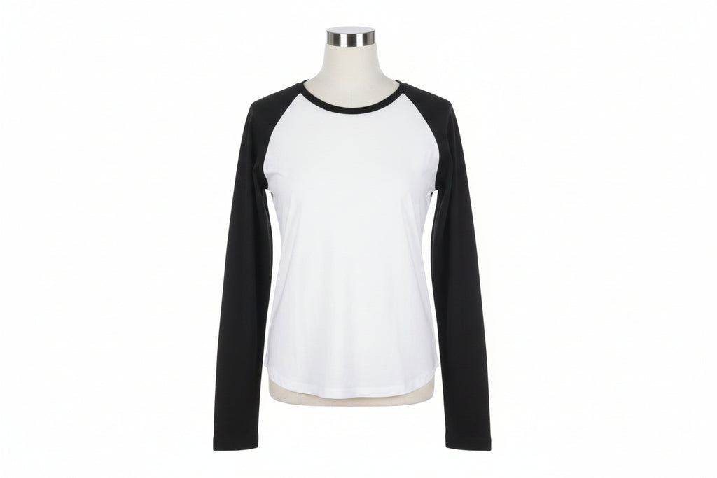 Ladies Black & White Long Sleeved Top XL