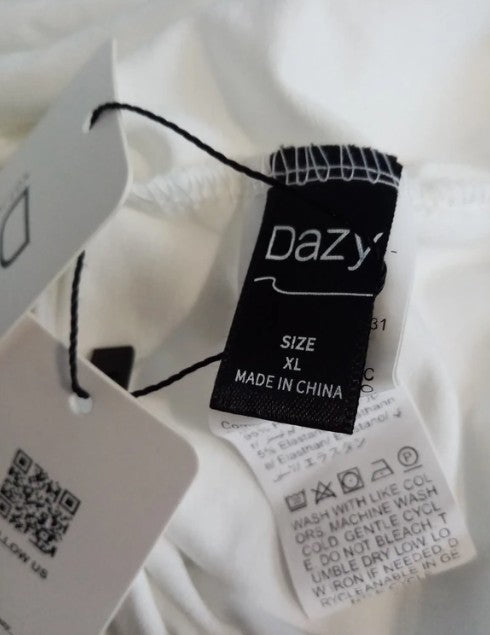 Ladies Black & White Long Sleeved Top XL