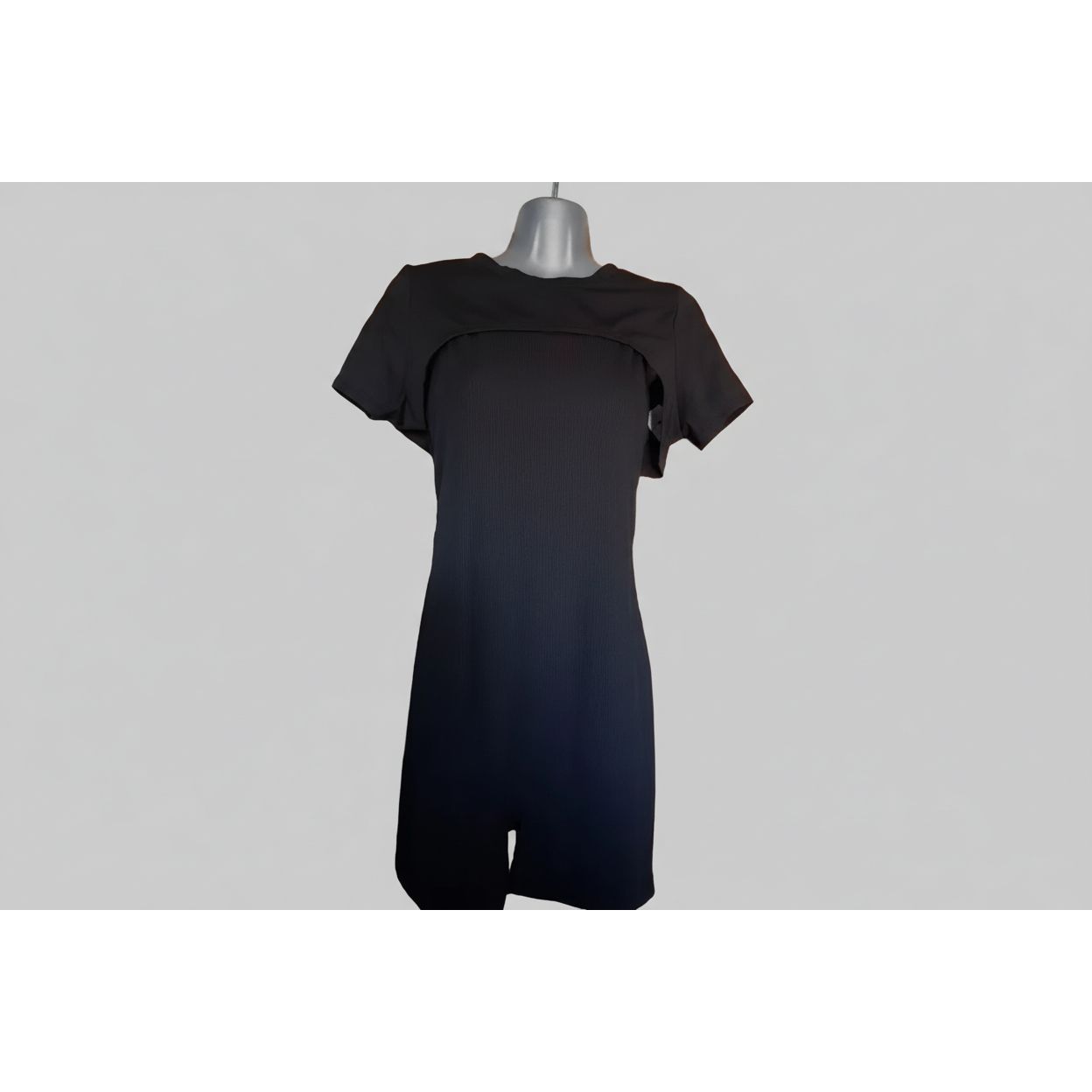 Ladies Black Bodysuit & Small Top UK Medium