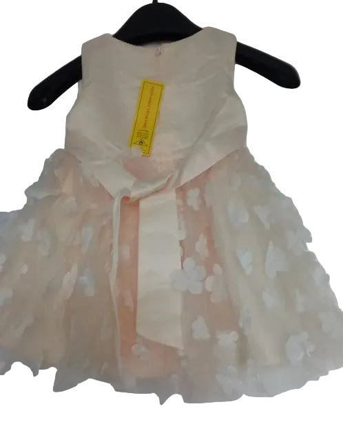 Girls Party Dress Cream 18-24mth