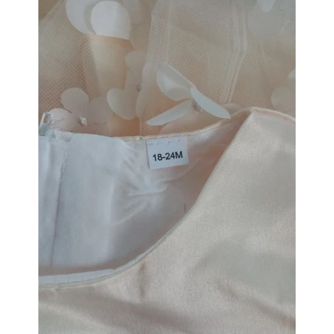 Girls Party Dress Cream 18-24mth