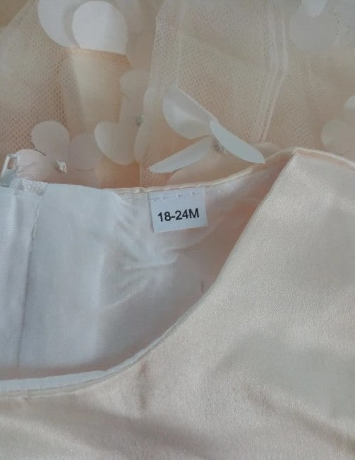 Girls Party Dress Cream 18-24mth