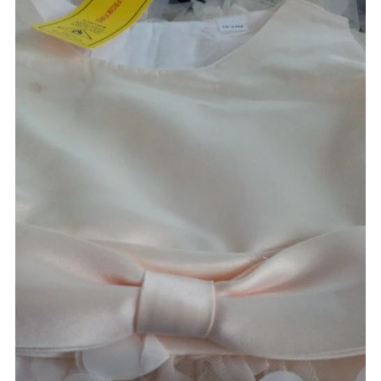 Girls Party Dress Cream 18-24mth