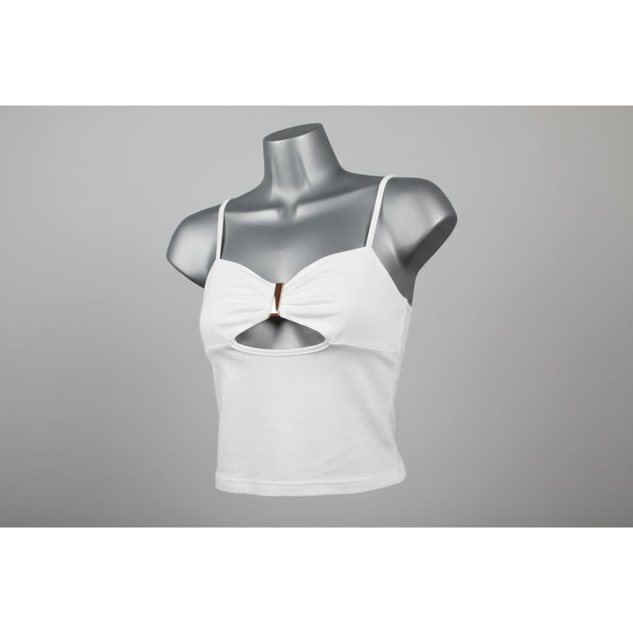 Ladies Crop Top Off White Small