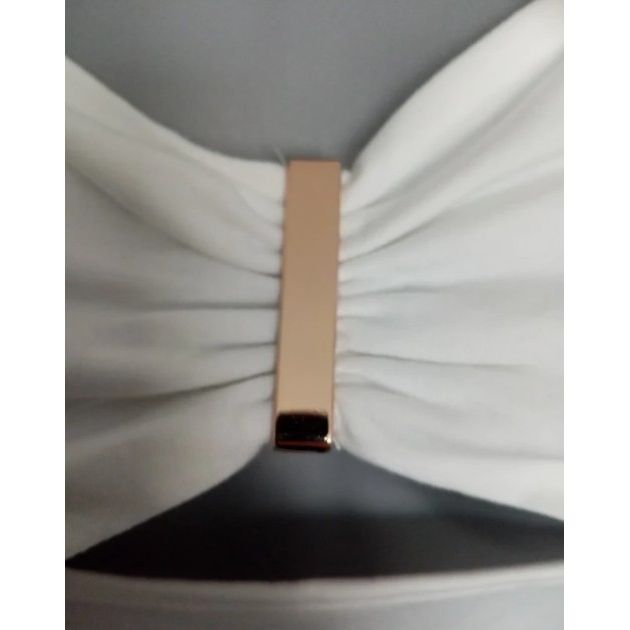 Ladies Crop Top Off White Small