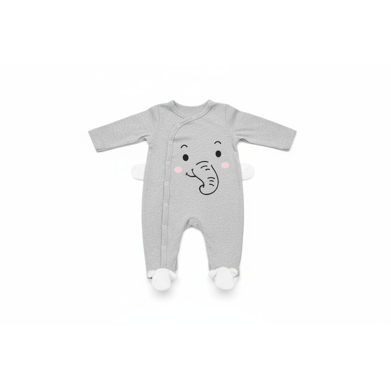 Newborn Grey Baby Elephant BabyGro 0-1month