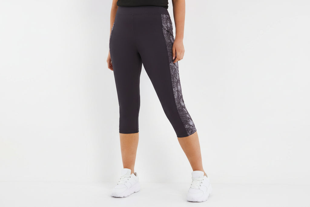 Active Snake Print Capri UK10