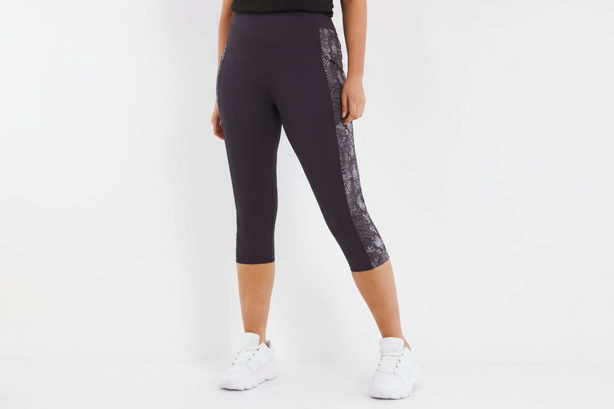 Active Snake Print Capri UK10