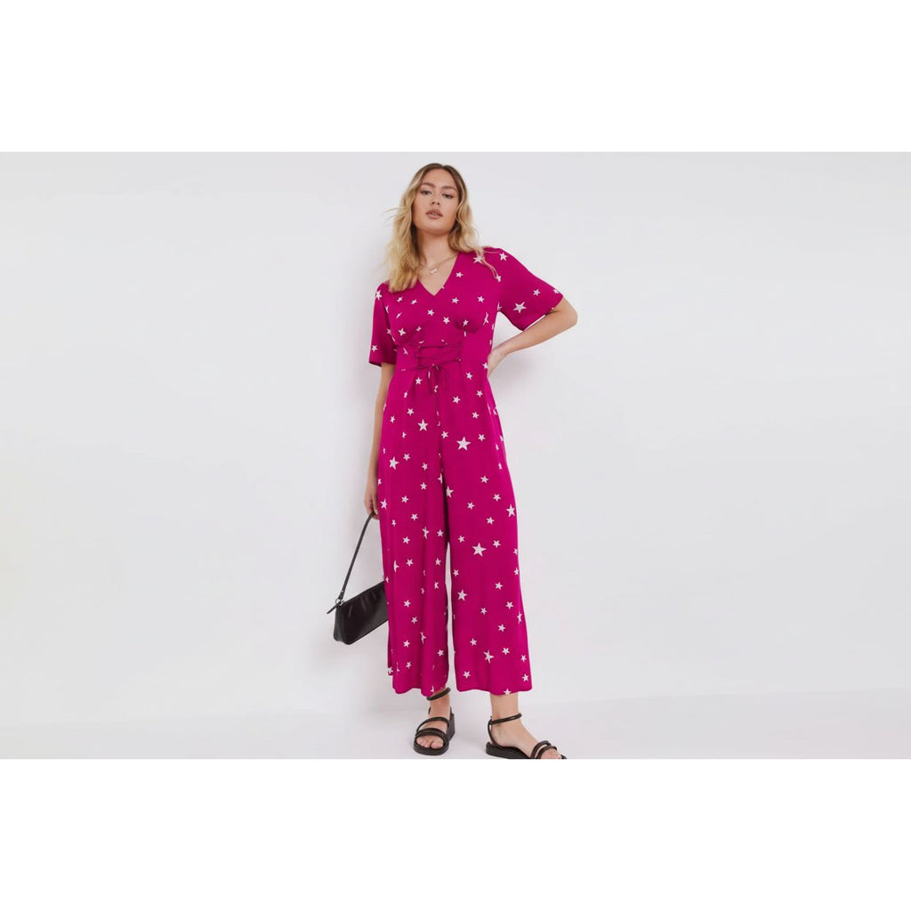 Nobody's Child Curve Beatrice Star Print Jumpsuit UK 14