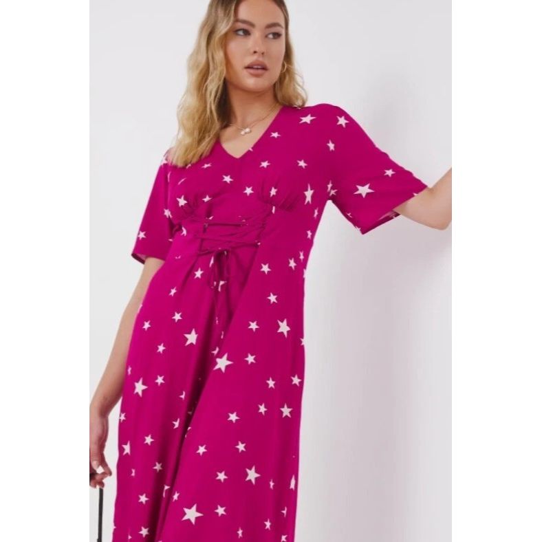 Nobody's Child Curve Beatrice Star Print Jumpsuit UK 14