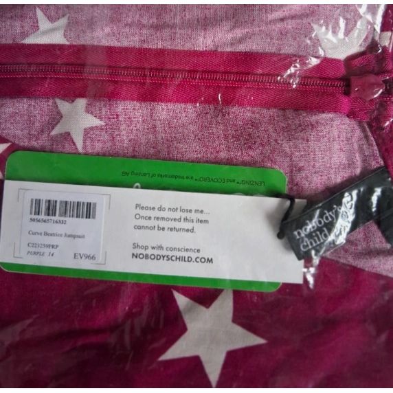Nobody's Child Curve Beatrice Star Print Jumpsuit UK 14