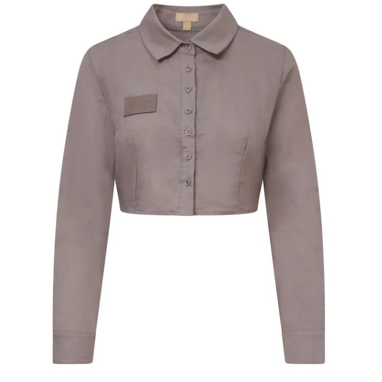 Balou Womens Cropped Shirt Grey