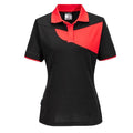 Portwest PW219 - PW2 Women's Polo Shirt S/S Black/Red