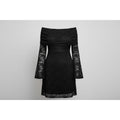 boohoo Plus Lace Off Shoulder Flared Skater Dress