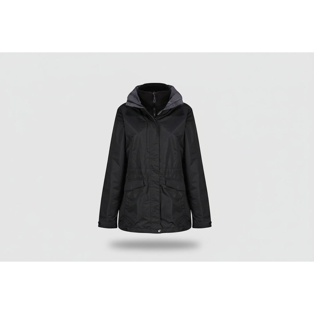 Regatta TRA148 Benson III Ladies Breathable 3 in 1 Jacket - Black - UK 12