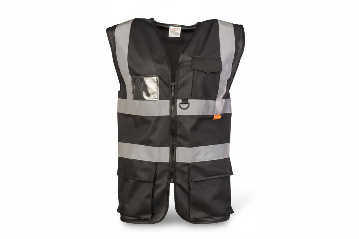 Black Superior Hi Vis Vests