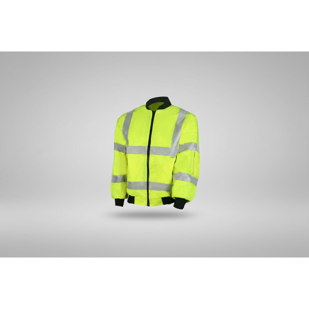 Yellow Hi Vis Padded Standard Bomber Jacket EN20471