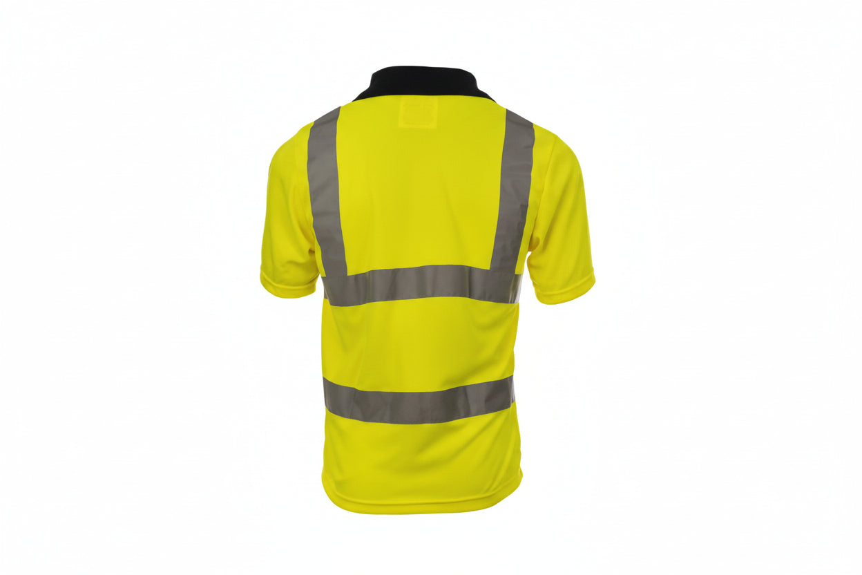 Solid Yellow Hi Vis Polo Shirt EN20471