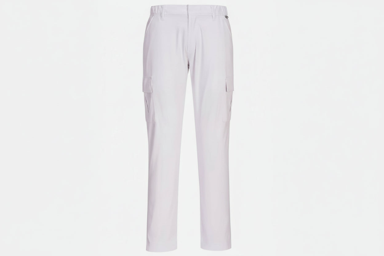 PORTWEST Stretch Cargo Trouser White S231 - W40" L31"