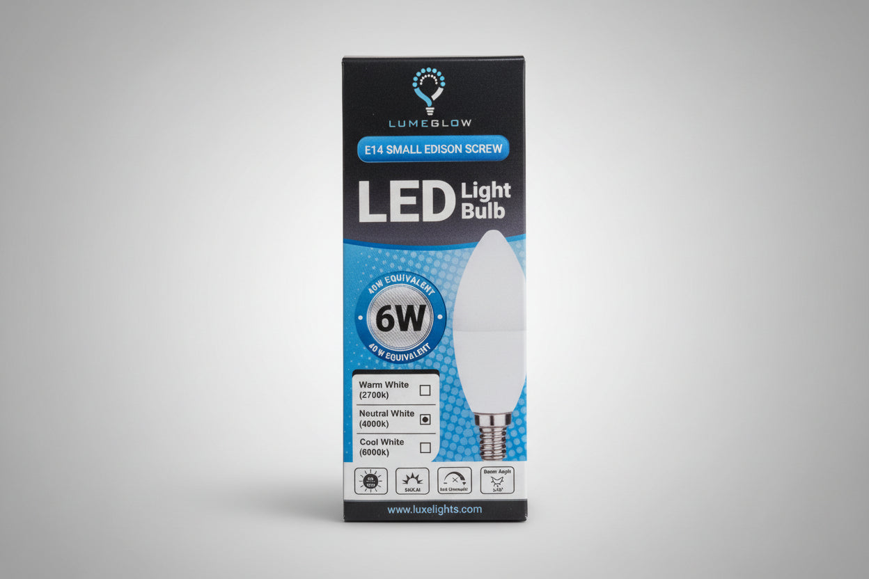 6 X E14 SCREW FITTING 6W Candle LED